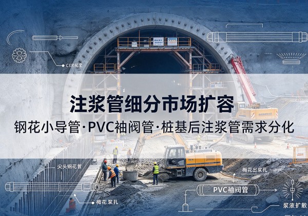 津南区注浆管细分市场扩容，隧道钢花小导管、PVC 袖阀管、桩基后注浆管需求分化